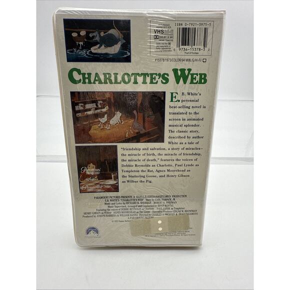 Charlottes Web VHS 1996 Clamshell Vintage Factory Sealed - Picture 9 of 12